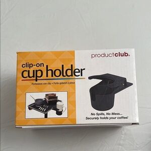 Product Club black plastic clip on cup holder